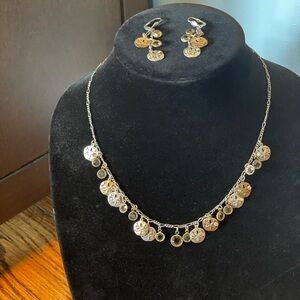 Anne Koplik set, sand dollar earrings & Necklace